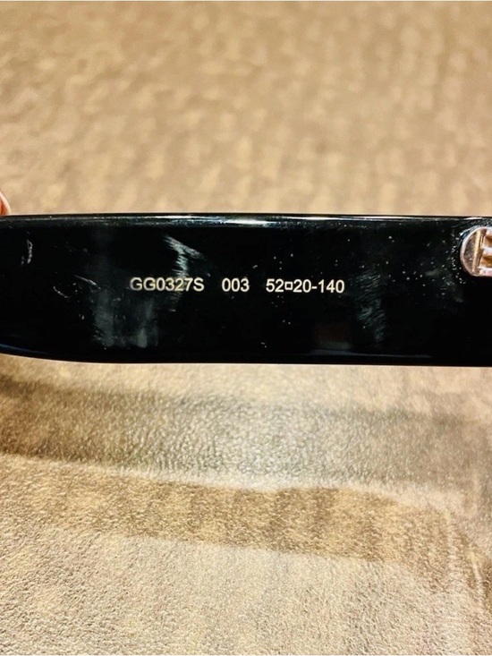 Gucci Cat Eye Ladies Sunglasses GG0327S 003 52 Made In Italy With Case MSRP $575 main image 2